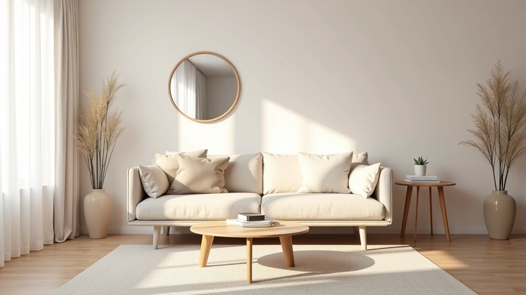 Contemporary home interior with budget-friendly furniture and home accents